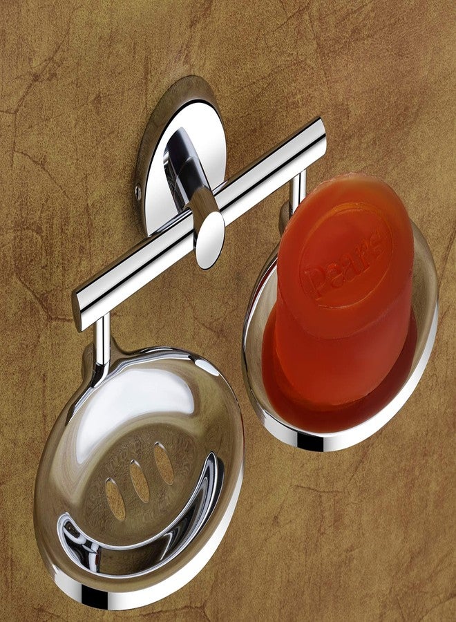 ISTAR Stainless Steel Corrosion Free Oval Shape Double Soap Holder with Glossy Finish - Image 4